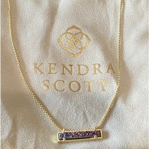 Gently worn Kendra Scott Leanor gold w/ multicolor drusy stone
